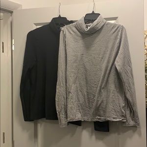 Two J Crew Tissue Turtleneck